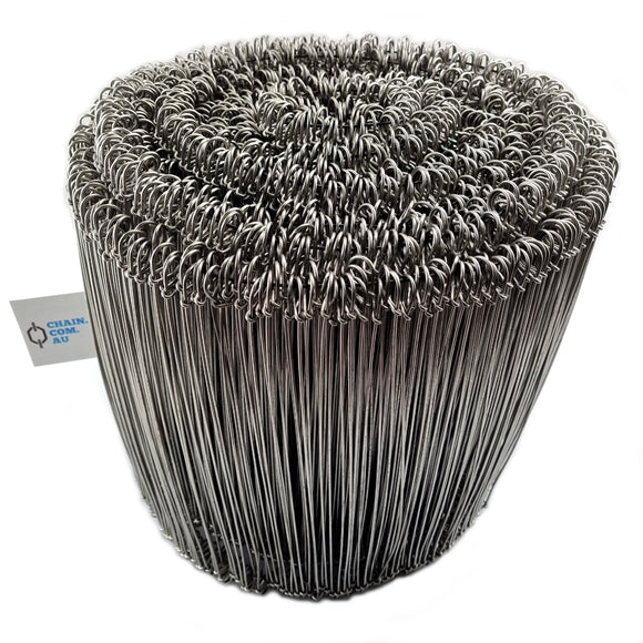2,000 stainless steel loop ties (also known as bag ties and rod ties). Australian made.