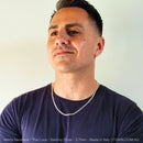 Men's Chain Necklace - The Luca - Sterling Silver - 3.7mm - Made in Italy. Australia wide shipping. Shop jewellery chain chain.com.au