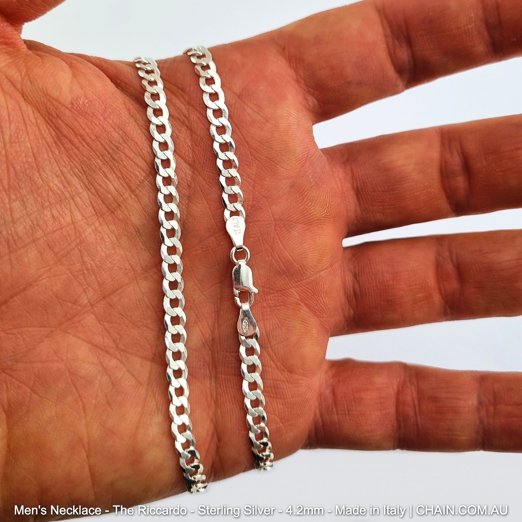 Buy mens online silver chain