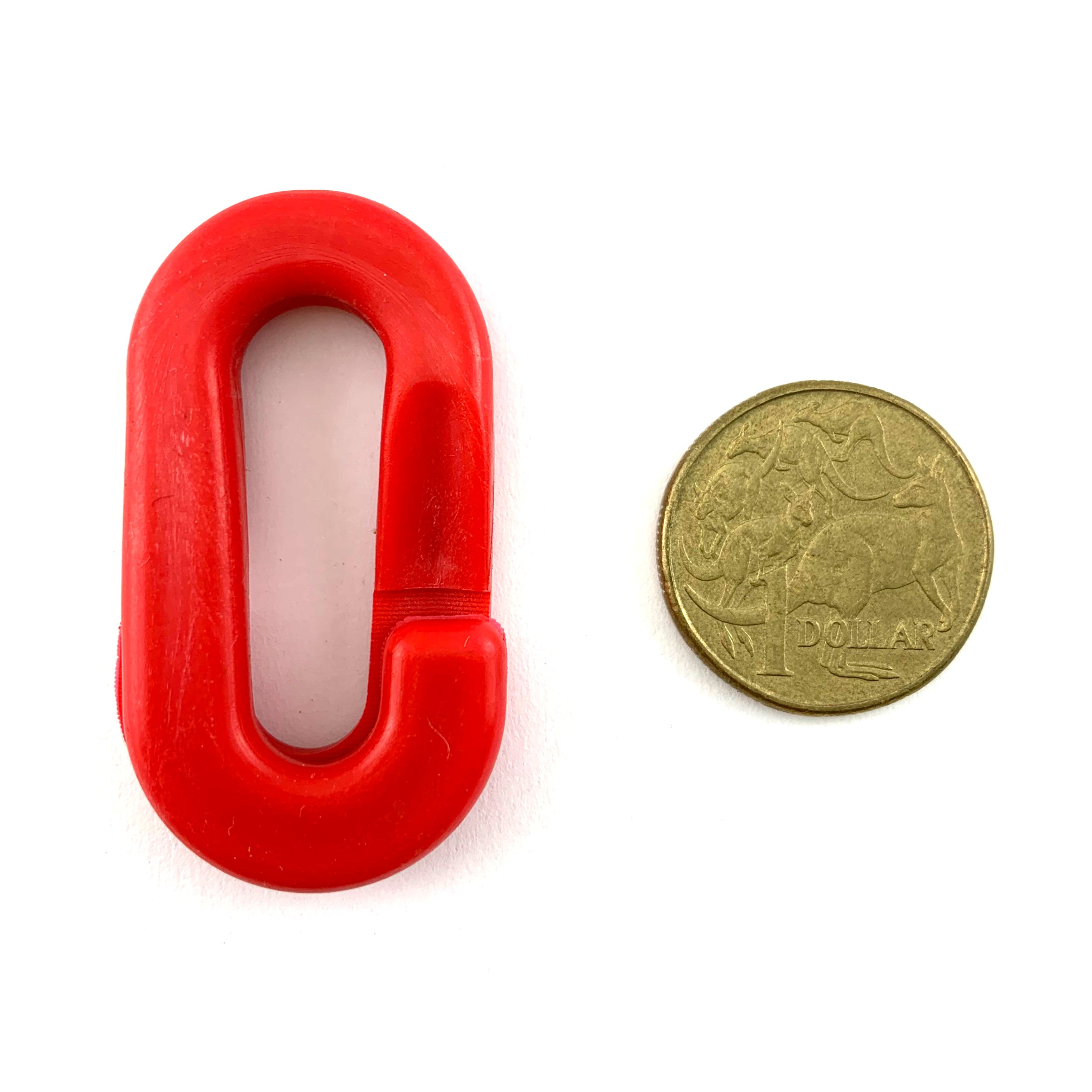 Plastic Chain Connecting Link in Red, Size: 8mm. Melbourne Australia.