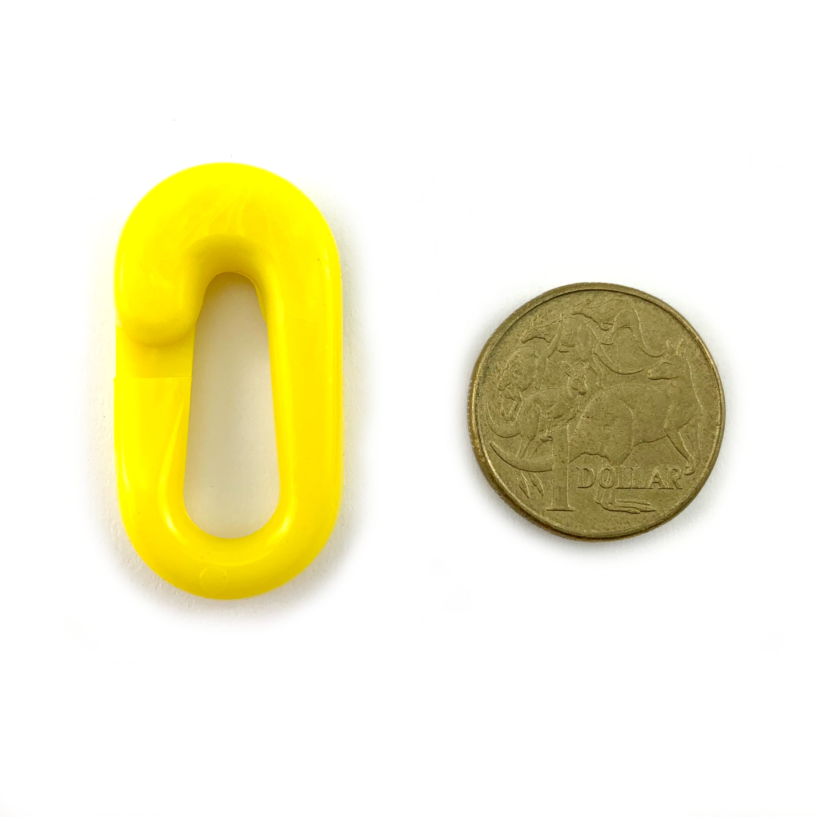 Plastic Chain Connecting Links - Yellow - 6mm. Australia
