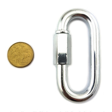 Quick Link in Zinc Plated Finish, size: 12mm. Melbourne Australia.
