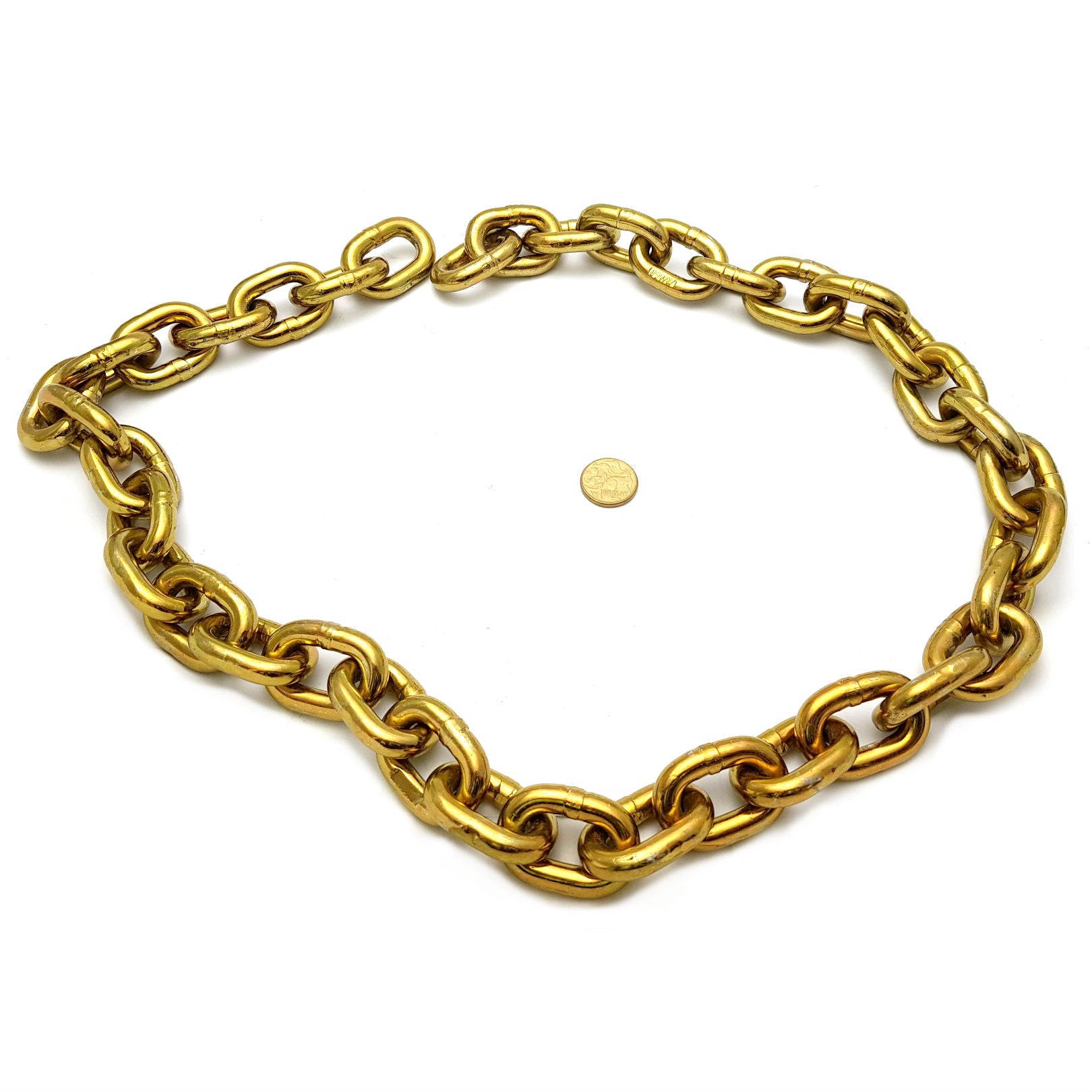 Hardened security chain, size: 10mm, order by the metre with a minimum order of 1 metre.