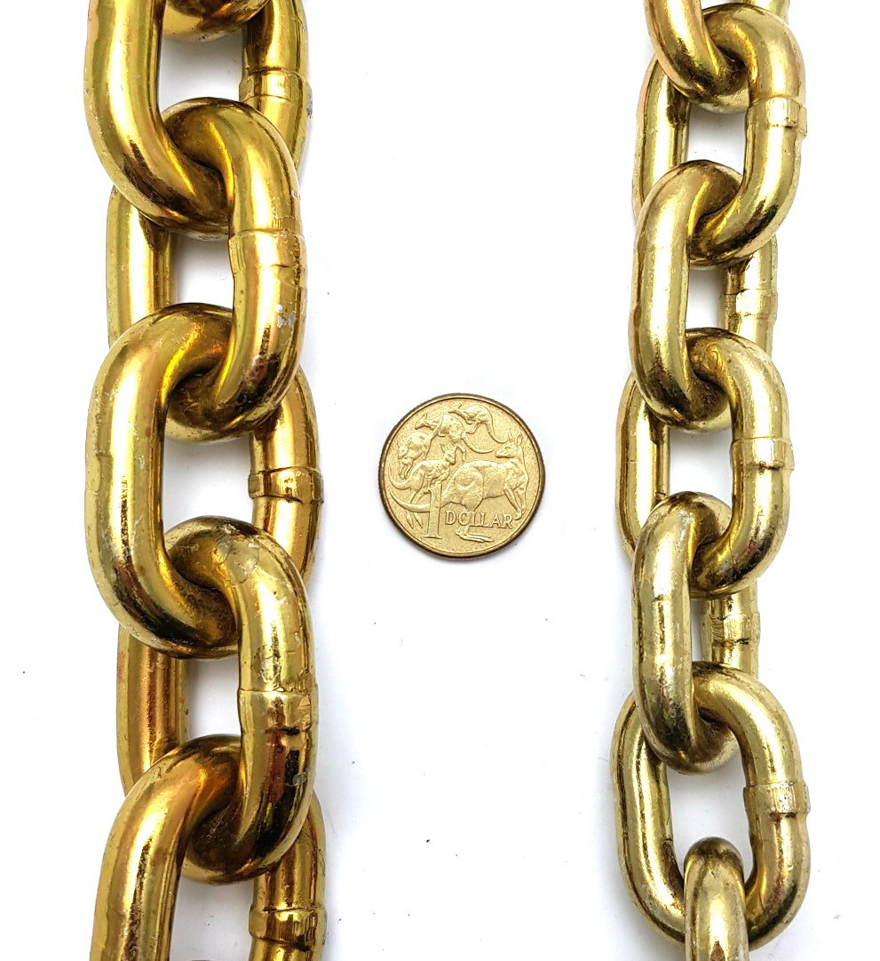 Hardened security chain, size: 10mm and 8mm x 2 metres long. Melbourne, Australia.