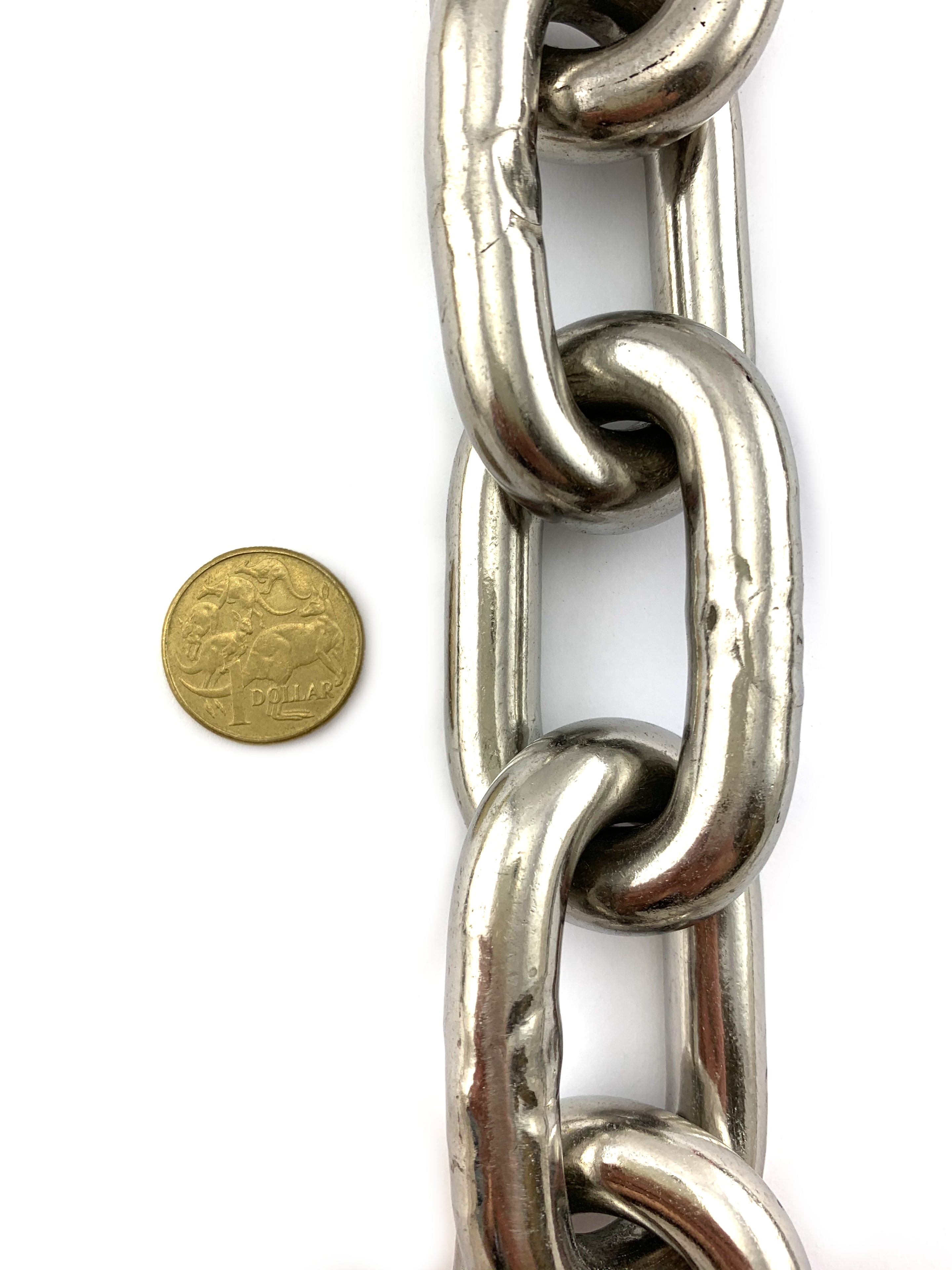 Stainless Steel Welded Link Chain - 13mm x 25kg. Australia.