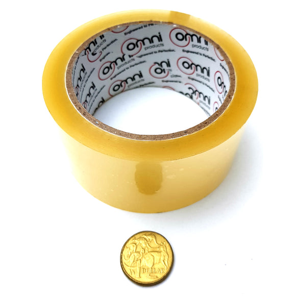 Bulk buy general sticky tape in a box of 36, roll size: 50mm wide x 75m roll. Melbourne, Australia.