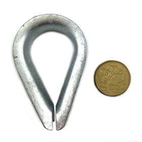 Galvanised thimble, size 12mm.