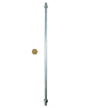 Zinc plated threaded rod, 10mm thread, 9mm wire. Includes 2 nuts. Melbourne, Australia.