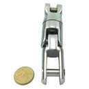 Anchor connector, three way swivel capabilities, in stainless steel type 316, size: small. Melbourne and Australia wide.