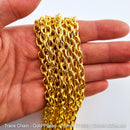 Trace Chain in a Gold Plated Finish. Size: 1.5mm, T150. Jewellery Chain, Australia wide shipping. Shop chain.com.au