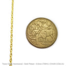 Hammered Trace Chain in a Gold Plated Finish. Size: 0.5mm, T50H. Jewellery Chain, Australia wide shipping. Shop chain.com.au
