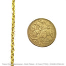 Hammered Trace Chain in a Gold Plated Finish. Size: 0.7mm, T70H. Jewellery Chain, Australia wide shipping. Shop chain.com.au