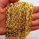Hammered Trace Chain in a Gold Plated Finish. Size: 1.5mm, T150H. Jewellery Chain, Australia wide shipping. Shop chain.com.au
