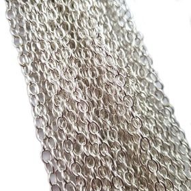 Trace Chain in a Silver Plated Finish. Size: 1.0mm, T100. Jewellery Chain, Australia wide shipping. Shop chain.com.au