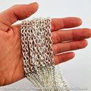 Trace Chain in a Silver Plated Finish. Size: 1.5mm, T150. Jewellery Chain, Australia wide shipping. Shop chain.com.au