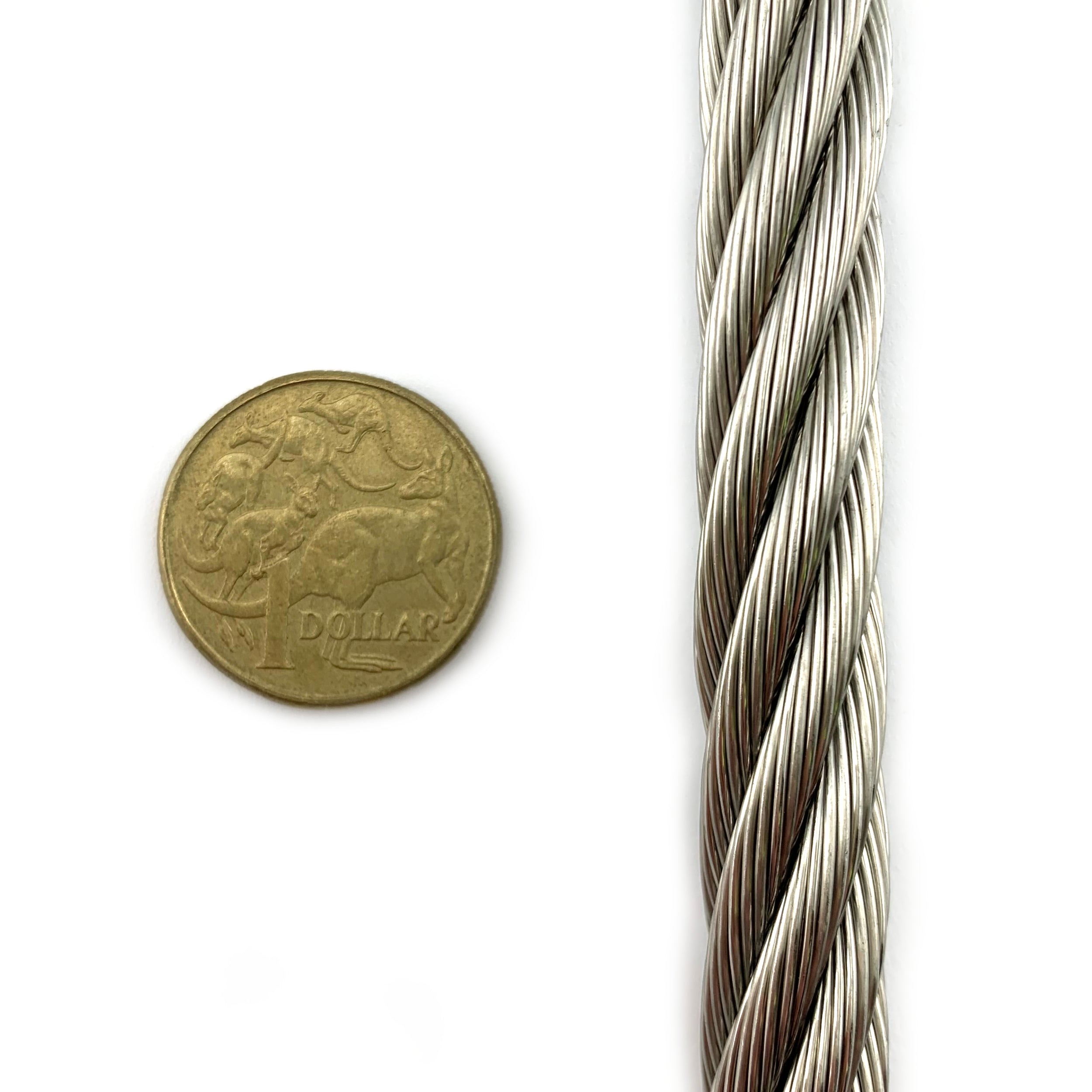 Stainless Steel wire rope (wire cord), size 12mm, qty 40 metres. Australia.